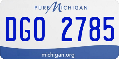 MI license plate DGO2785