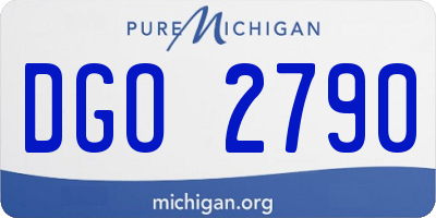 MI license plate DGO2790