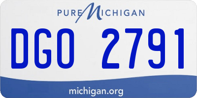 MI license plate DGO2791