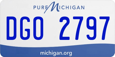 MI license plate DGO2797