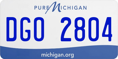 MI license plate DGO2804