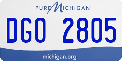 MI license plate DGO2805