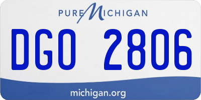MI license plate DGO2806