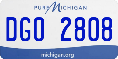 MI license plate DGO2808