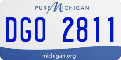 MI license plate DGO2811