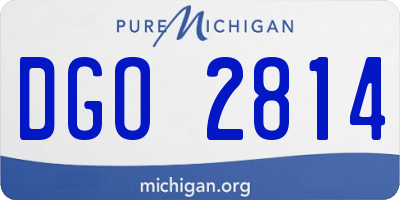 MI license plate DGO2814