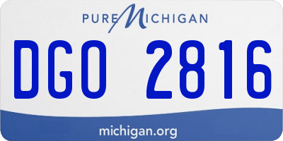 MI license plate DGO2816