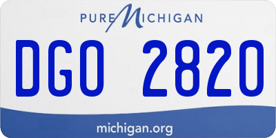 MI license plate DGO2820