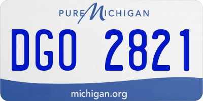 MI license plate DGO2821
