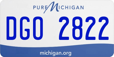 MI license plate DGO2822