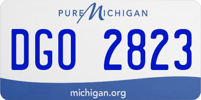 MI license plate DGO2823