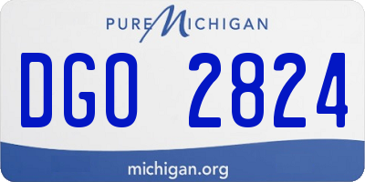 MI license plate DGO2824