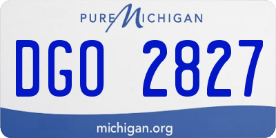 MI license plate DGO2827