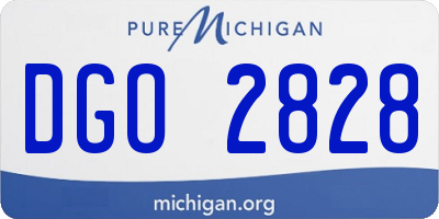 MI license plate DGO2828