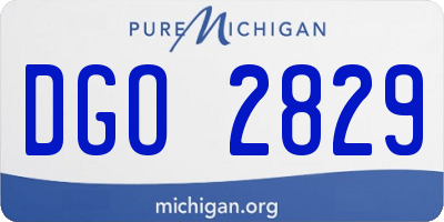 MI license plate DGO2829
