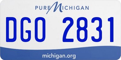 MI license plate DGO2831