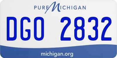 MI license plate DGO2832