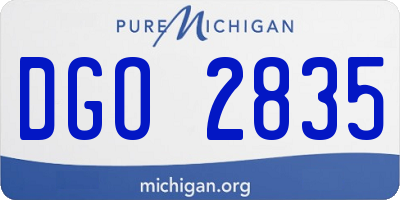 MI license plate DGO2835