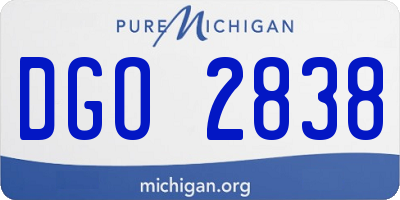 MI license plate DGO2838