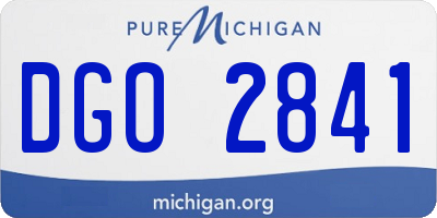 MI license plate DGO2841