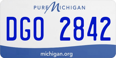MI license plate DGO2842
