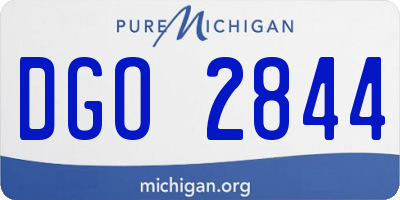 MI license plate DGO2844