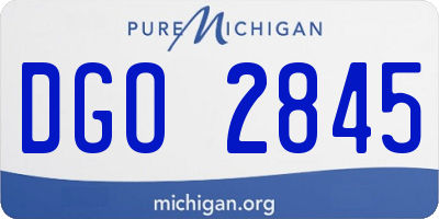 MI license plate DGO2845