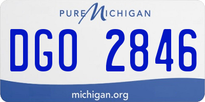 MI license plate DGO2846