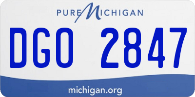 MI license plate DGO2847