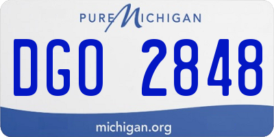 MI license plate DGO2848