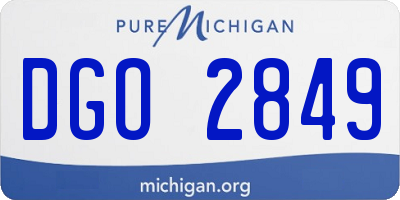 MI license plate DGO2849