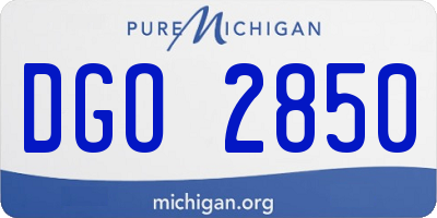 MI license plate DGO2850