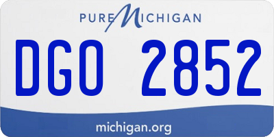 MI license plate DGO2852