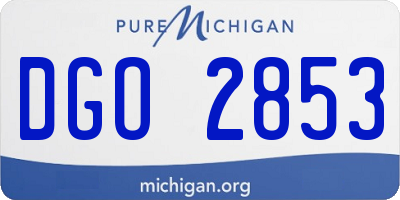 MI license plate DGO2853