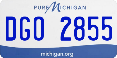 MI license plate DGO2855