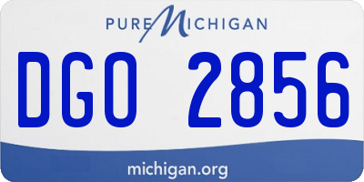 MI license plate DGO2856