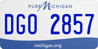MI license plate DGO2857