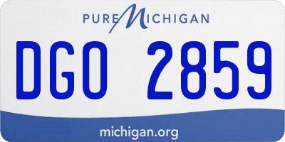 MI license plate DGO2859
