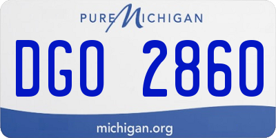 MI license plate DGO2860