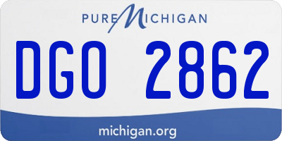 MI license plate DGO2862