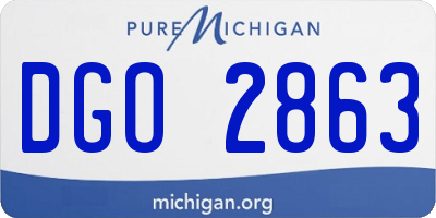 MI license plate DGO2863