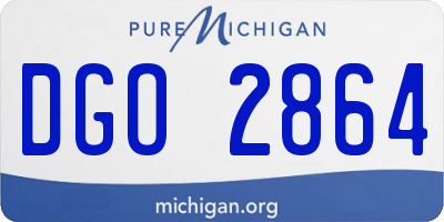 MI license plate DGO2864