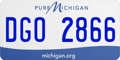 MI license plate DGO2866