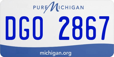 MI license plate DGO2867