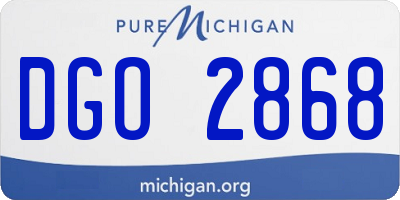 MI license plate DGO2868