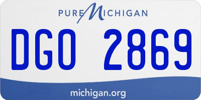 MI license plate DGO2869