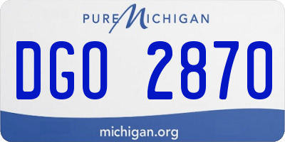 MI license plate DGO2870