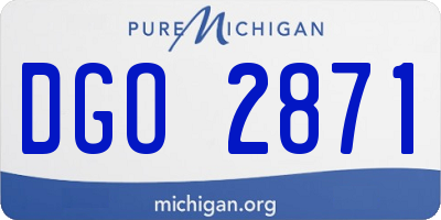 MI license plate DGO2871