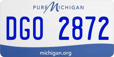 MI license plate DGO2872