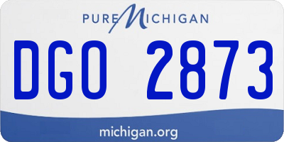 MI license plate DGO2873